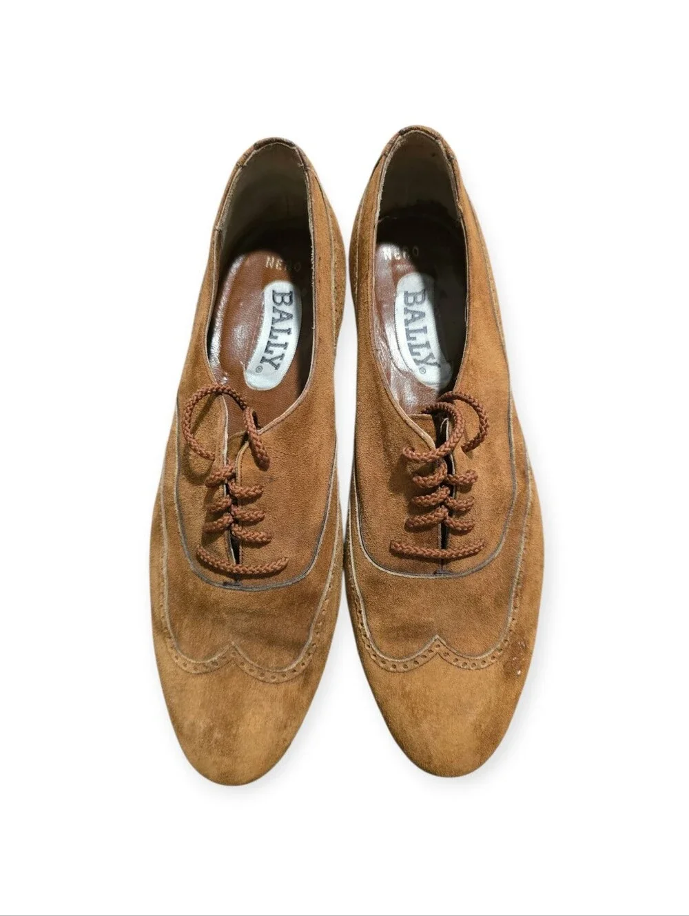 Bally Brown Suede Oxfords